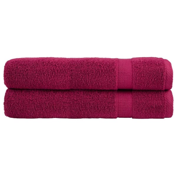 håndklæder SOLUND 2 stk. Premium 100x200 cm 600 g/m2 bordeaux