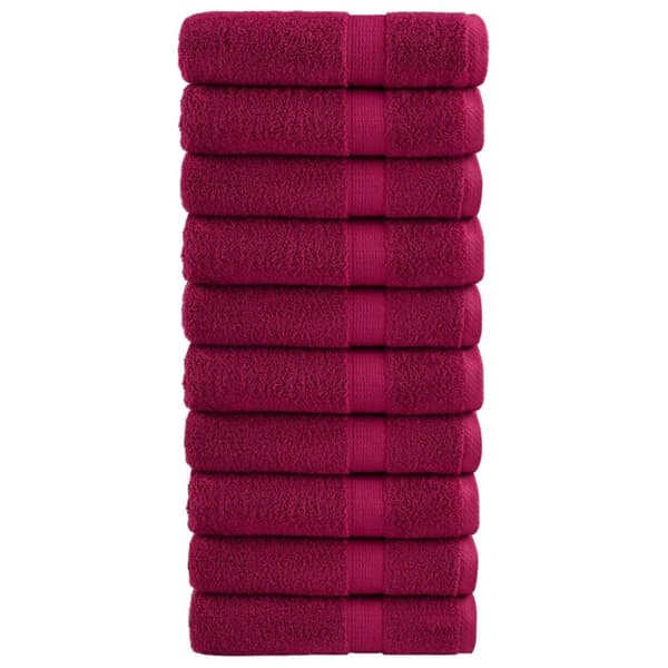 håndklæder SOLUND 10 stk. Premium 70x140 cm 600 g/m2 bordeaux