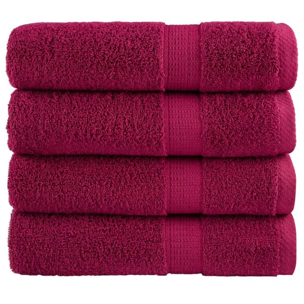 Premium Pyyhkeet SOLUND 4 kpl punainen 100x150 cm 600 gsm