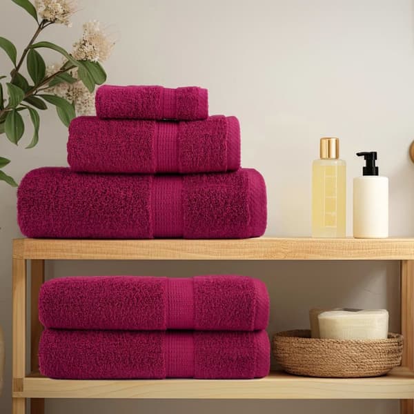 håndklæder SOLUND 10 stk. Premium 100x200 cm 600 g/m2 bordeaux