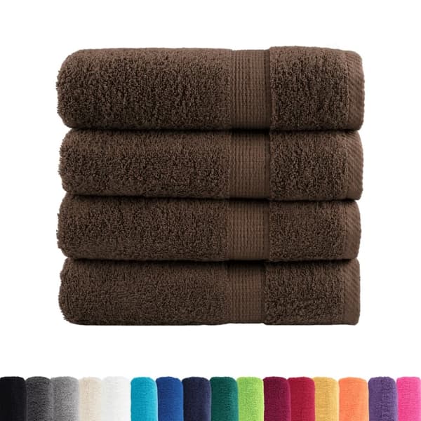 Premium Pyyhkeet SOLUND 4 kpl ruskea 70x140 cm 600 gsm