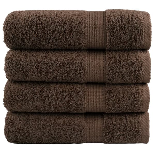 Premium Pyyhkeet SOLUND 4 kpl ruskea 70x140 cm 600 gsm