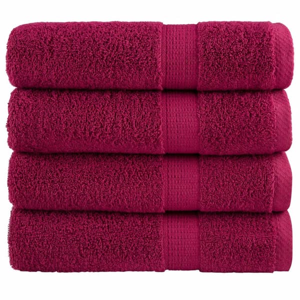 håndklæder SOLUND 4 stk. Premium 70x140 cm 600 g/m2 bordeaux