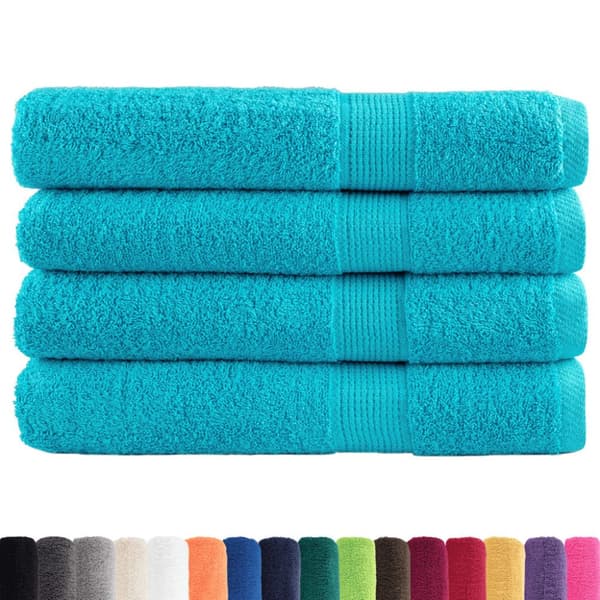 saunahåndklæder SOLUND 4 stk. Premium 80x200 cm 600 g/m2 turkis