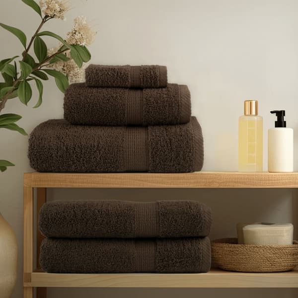 håndklæder 6 stk. Premium SOLUND 600 g/m2 brun