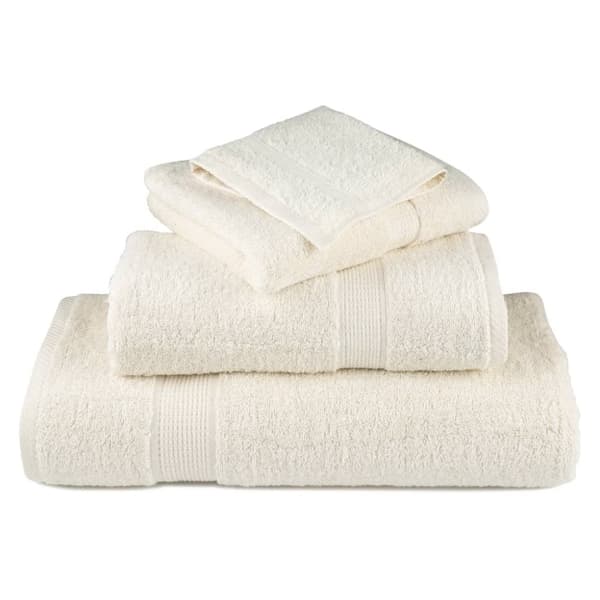 håndklæder SOLUND 10 stk. Premium 30x30 cm 600 g/m2 cremefarvet