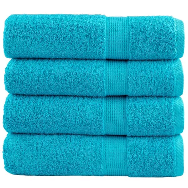 håndklæder 4stk. Premium 50x100 cm 600 g/m2 100 % bomuld turkis