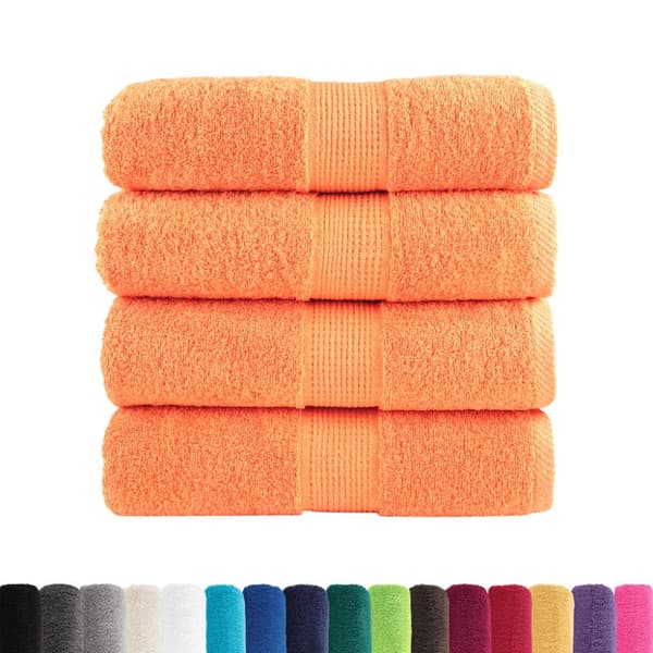 gæstehåndklæder SOLUND 4 stk. Premium 30x50 cm 600 g/m2 orange