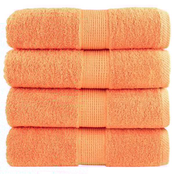 gæstehåndklæder SOLUND 4 stk. Premium 30x50 cm 600 g/m2 orange