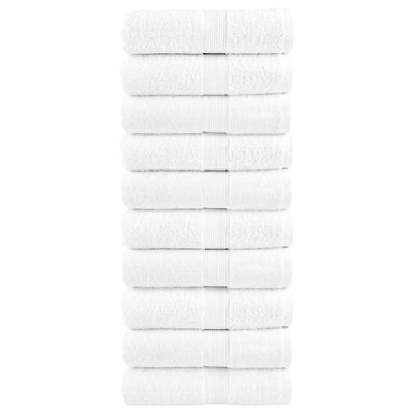 Premium gästhanddukar 10 st vit 30x50cm 600gsm 100% bomull
