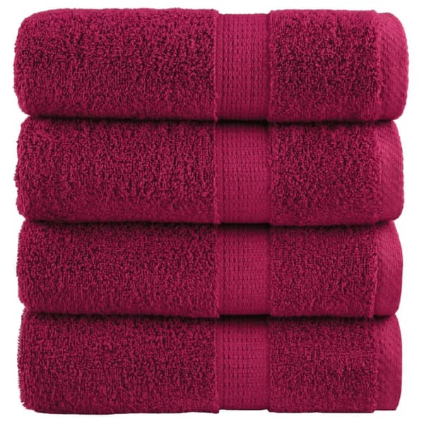 gæstehåndklæder SOLUND 4 stk. Premium 30x50 cm 600g/m2 bordeaux