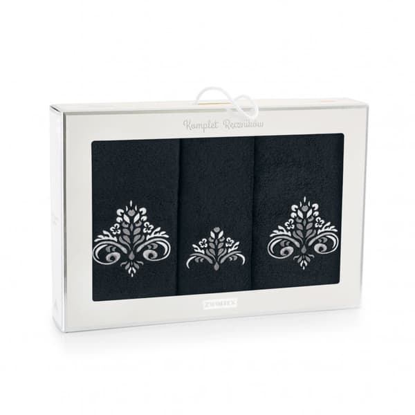 Set med Sultan handdukar 30x50 50x90 70x130 svart