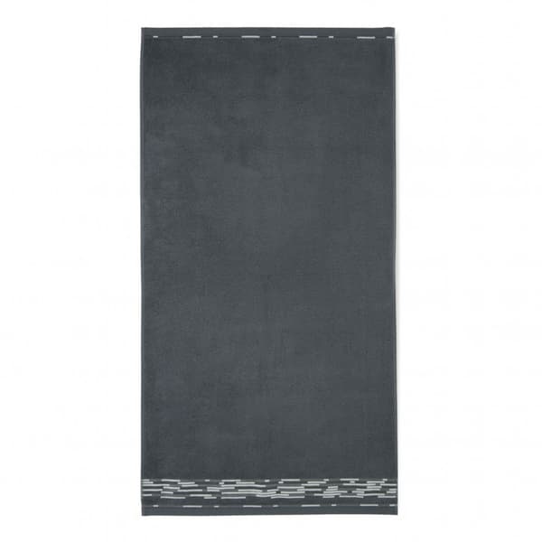 Grafik håndklæde 70x140 sort