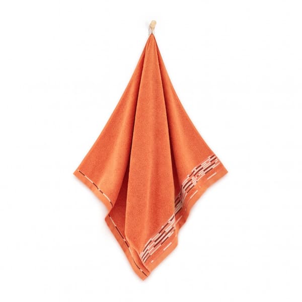 Grafik håndklæde 70x140 orange