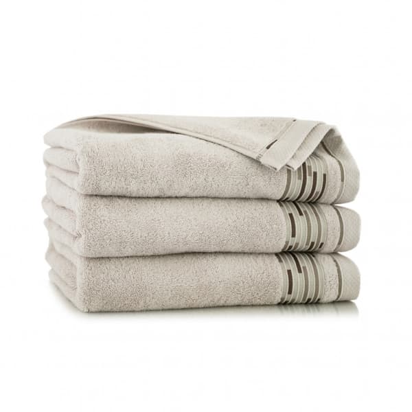 Grafik håndklæde 70x140 beige