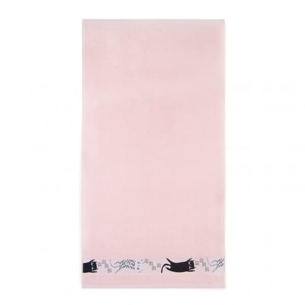 Cats handduk 50x70 rosa