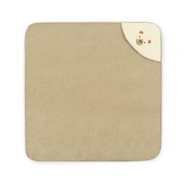 Nallepyyhe hupulla, 90x90, beige