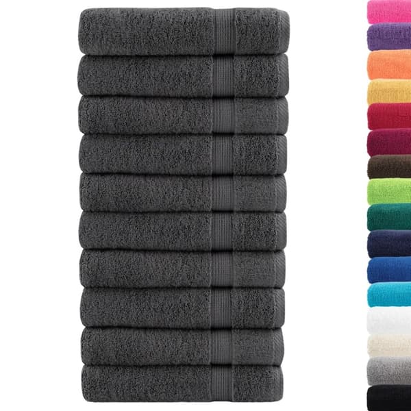 Premium handdukar SOLUND 50 st antracit 50x100cm 600gsm