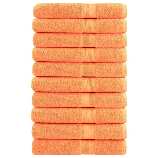 Premium bastuhanddukar SOLUND 10 st orange 80x200 cm 600 gsm