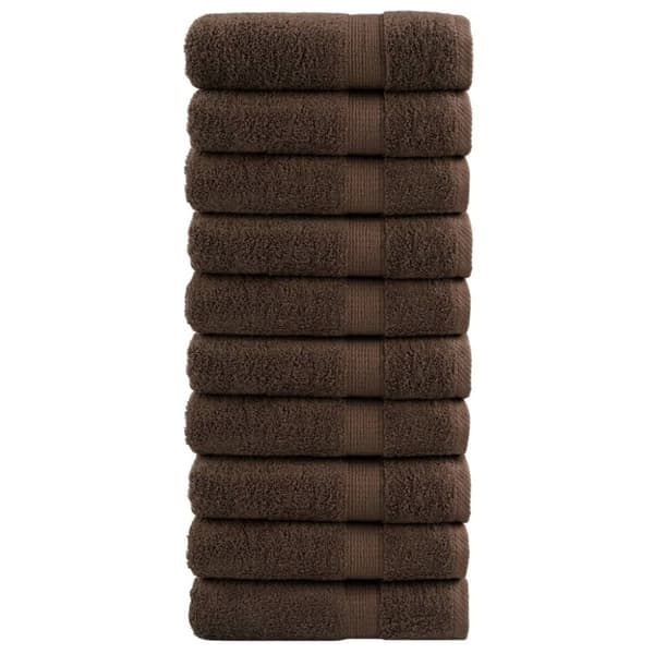 Premium badhanddukar SOLUND 10 st brun 70x140cm 600gsm