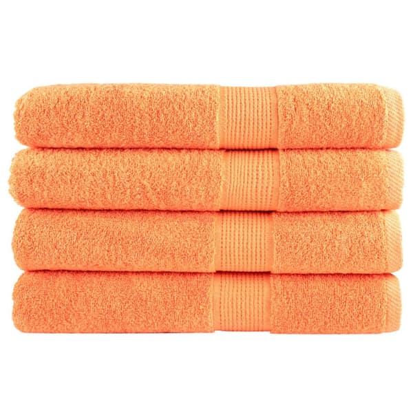 Premium handdukar SOLUND 4 st orange 100x200 cm 600 gsm