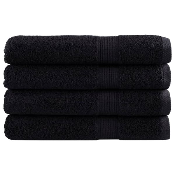 Premium handdukar SOLUND 4 st svart 100x200 cm 600 gsm