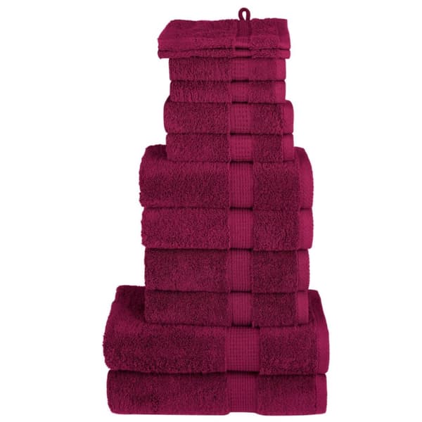 Premium handdukar 12 st SOLUND vinröd 600 gsm