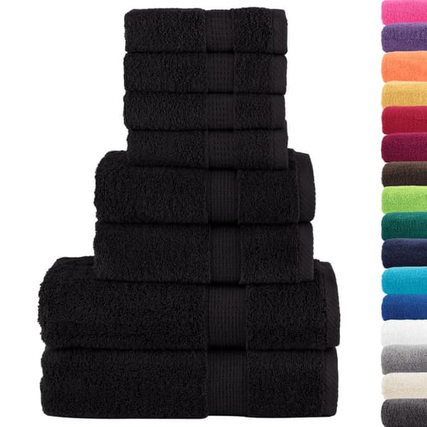 Premium handdukar 8 st SOLUND svart 600 gsm