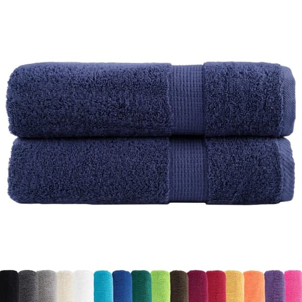 Premium badhanddukar SOLUND 2st marinblå 70x140cm 600gsm