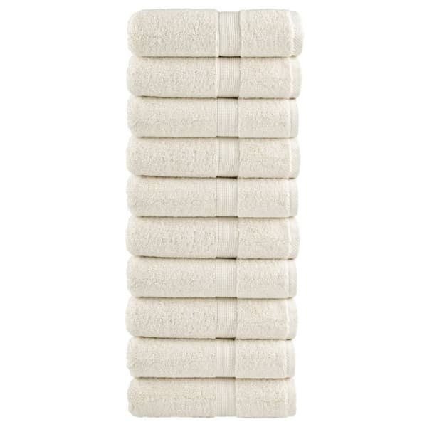 Premium gästhanddukar SOLUND 10 st gräddvit 30x30 cm 600 gsm
