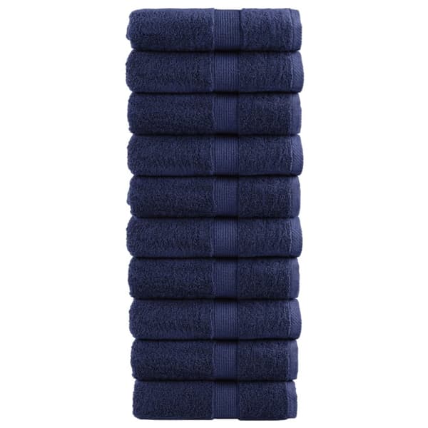 Premium gästhanddukar SOLUND 10 st marinblå 30x50cm 600gsm