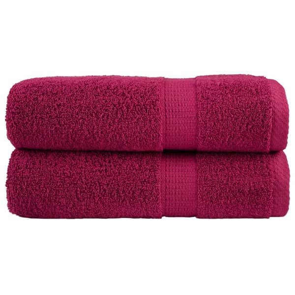 Premium handdukar SOLUND 2st vinröd 50x100cm 600gsm