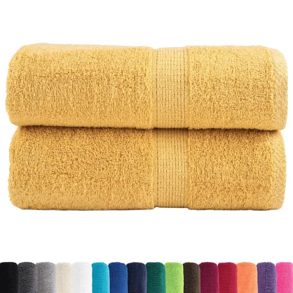 Premium gästhanddukar SOLUND 2 st guld 30x50cm 600gsm