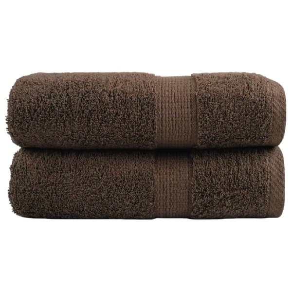 Premium gästhanddukar SOLUND 2 st brun 30x30cm 600gsm