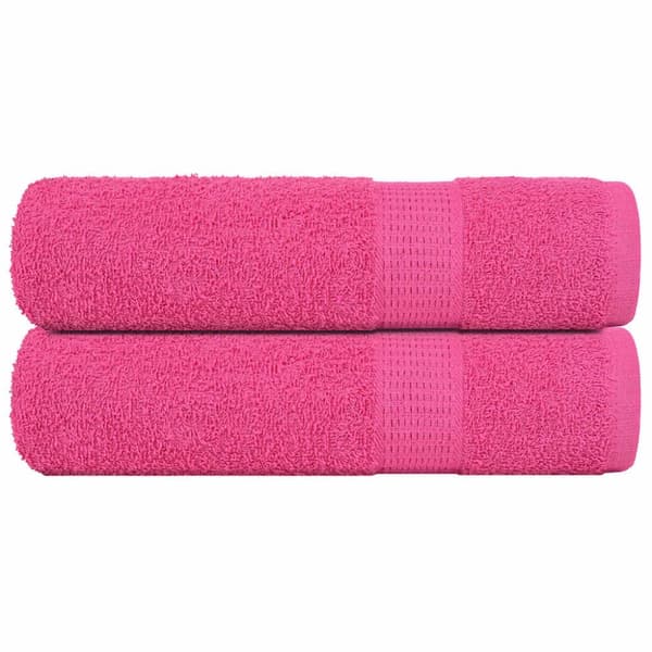 Duschhanddukar 2 st rosa 70x140 cm 360 gsm 100% bomull