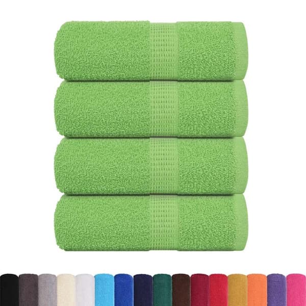 Hotellipyyhkeet 4 kpl Vihreä 30x50 cm 100 % puuvillaa