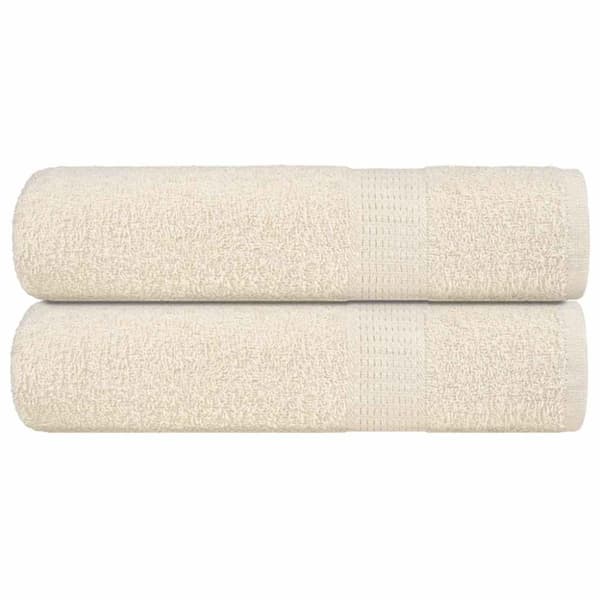 Handdukar 2 st gräddvit 50x100 cm 360 gsm 100% bomull