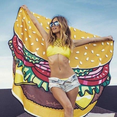 Strandhåndklæde Hamburger 150 cm