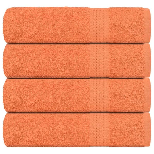 Badlakan 4 st orange 100x150 cm 360 gsm 100% bomull