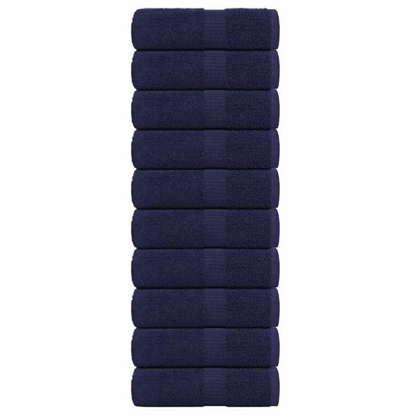 Gästhanddukar 10 st marinblå 30x50 cm 360 gsm 100% bomull