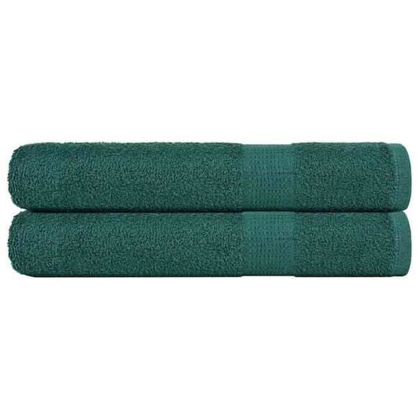 Bastuhanddukar 2 st grön 80x200 cm 360 gsm 100% bomull