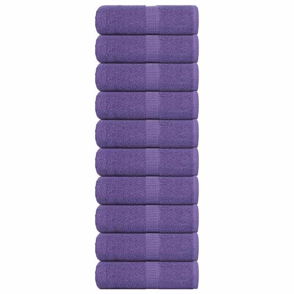 Gästhanddukar 10 st lila 30x50 cm 360 gsm 100% bomull