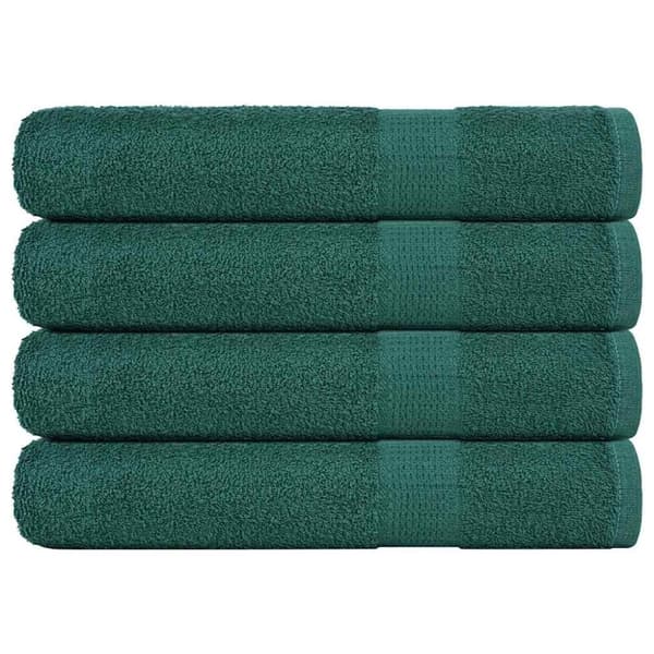 Bastuhanddukar 4 st grön 80x200 cm 360 gsm 100% bomull