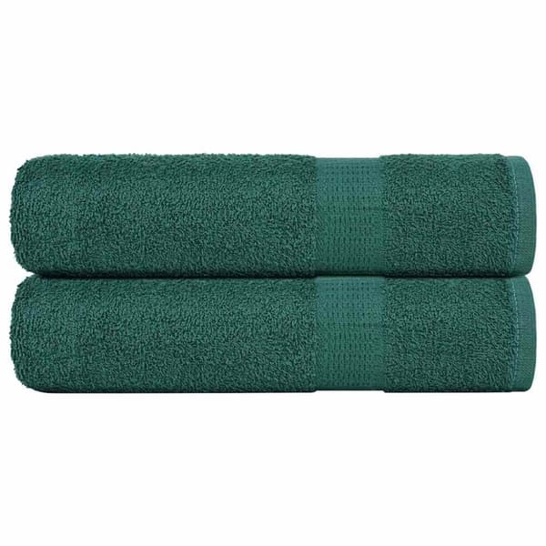Duschhanddukar 2 st grön 70x140 cm 360 gsm 100% bomull