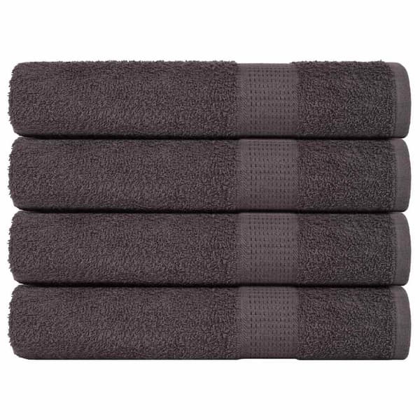 Handdukar 4 st antracit 100x200 cm 360 gsm 100% bomull