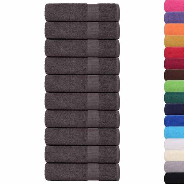 Duschhanddukar 50 st antracit 70x140 cm 360 gsm 100% bomull