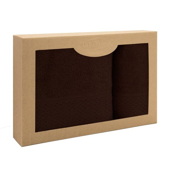 Handduk D Bomull 100% Solano Mörkbrun (P) 50x90+70x140 set