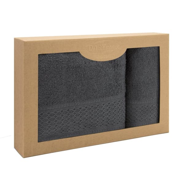 Pyyhe D Puuvilla 100 % Solano Tumma Ash (P) 50x90+70x140 setti