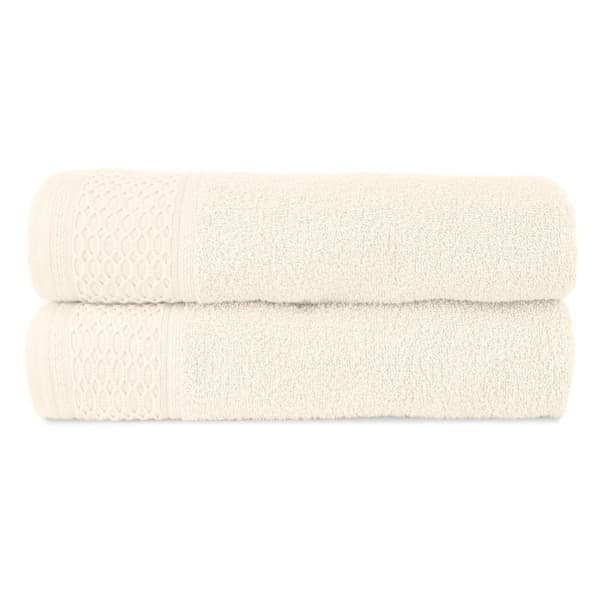 Handduk D Bomull 100% Solano Ecru + Mörk turkos (P) 2x50x90+2x70x140 set