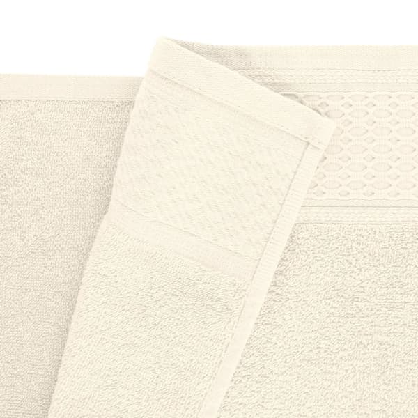 Håndklæde D Bomuld 100% Solano Ecru + Bourgogne (P) 2x30x50+2x50x90+2x70x140 sæt
